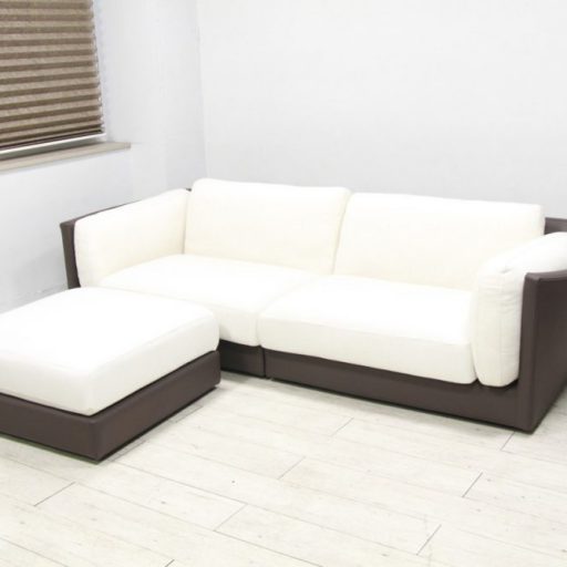 Ritzwell リッツウェル 3人掛けソファ CARLOS MODULAR SOFA カルロス モデュラーソファ オットマン付 本革 買取