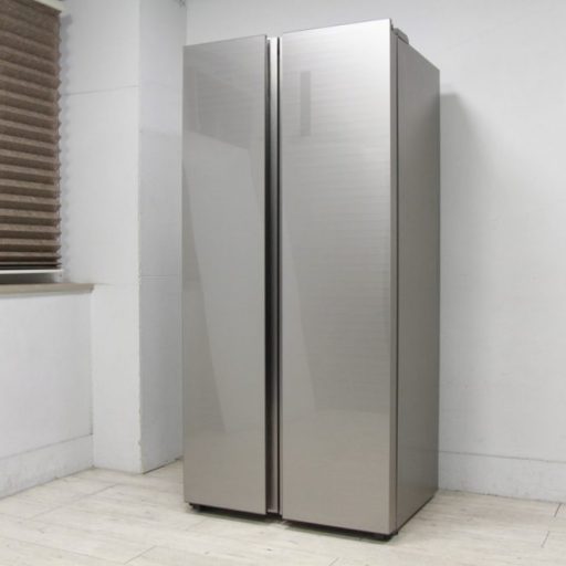 AQUA アクア ノンフロン冷凍冷蔵庫 AQR-SBS45H 449L 両開きガラスドア 2019年製 買取