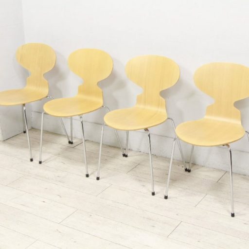 FRITZ HANSEN フリッツハンセン ダイニングチェア ANT CHAIR アントチェア 4脚セット アルネヤコブセン アリンコチェア