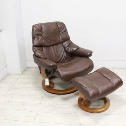 EKORNES エコーネス ストレスレスチェア Reno レノ Lサイズ オットマン 総革