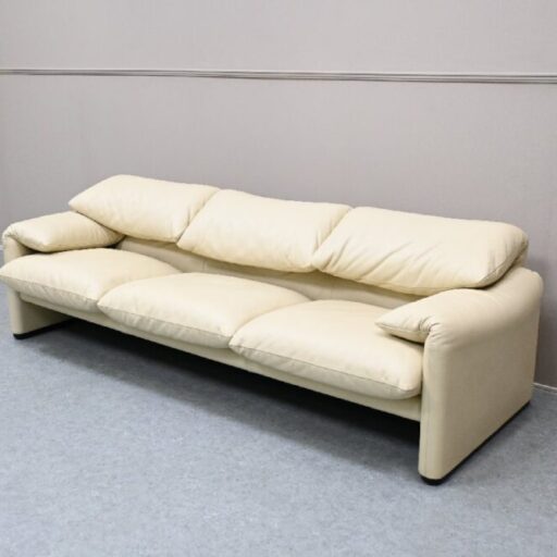 Cassina カッシーナ ３人掛けソファ 675 MARALUNGA マラルンガ 総革 買取